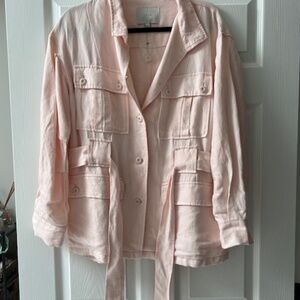 Joie Pink Linen Jacket